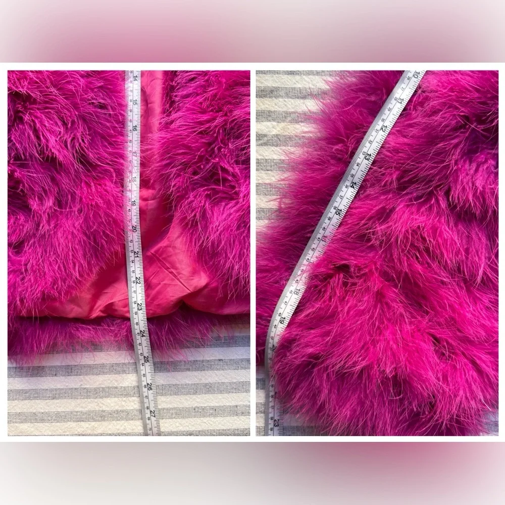 Fuchsia Feather Statement Jacket | Size 10 - Picture 9 of 9